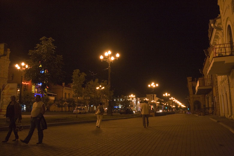 （海外の風景）ロシアハバロフスクの夜景