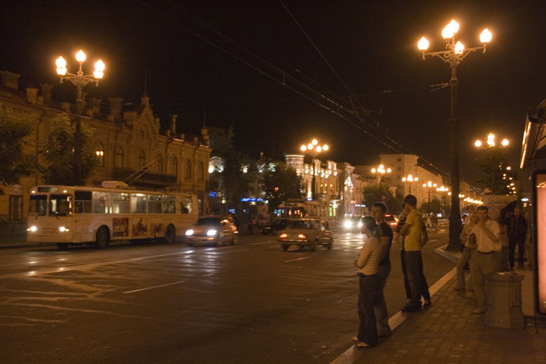 （海外の風景）ロシアハバロフスクの夜景