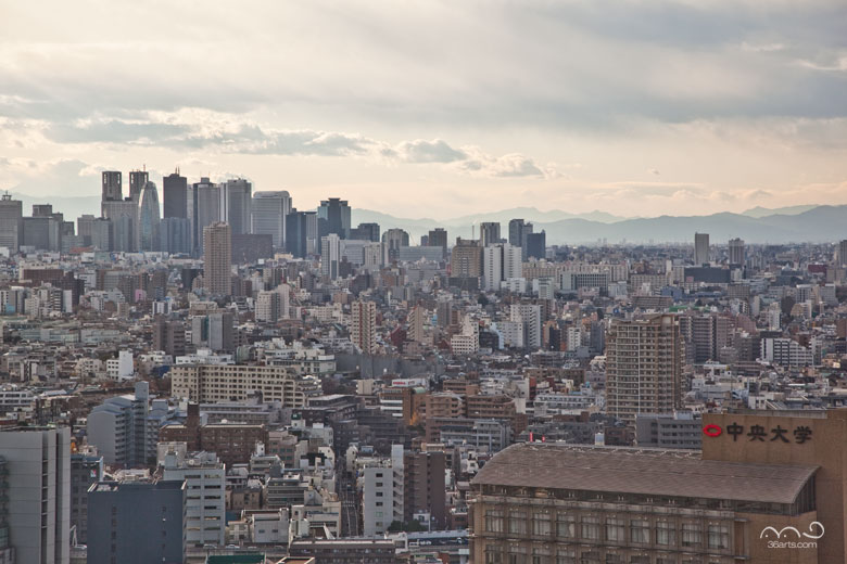 新宿高層ビルと中央大学