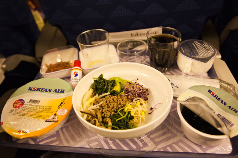（海外の風景）大韓航空の機内食