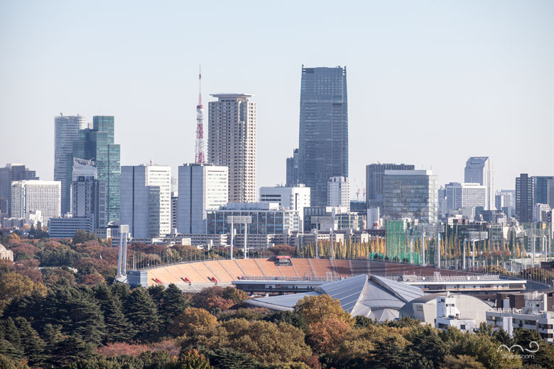 東京タワーと国立競技場