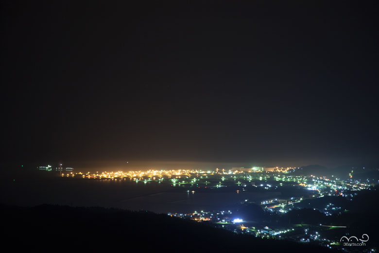 寒風山から見た船川港方面の夜景